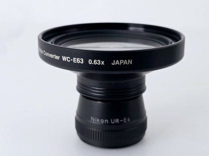 [Pre-owned] Nikon WC-E63 0.63x Wide Converter w/ UR-E4 Adapter — Mint — Japan #5273