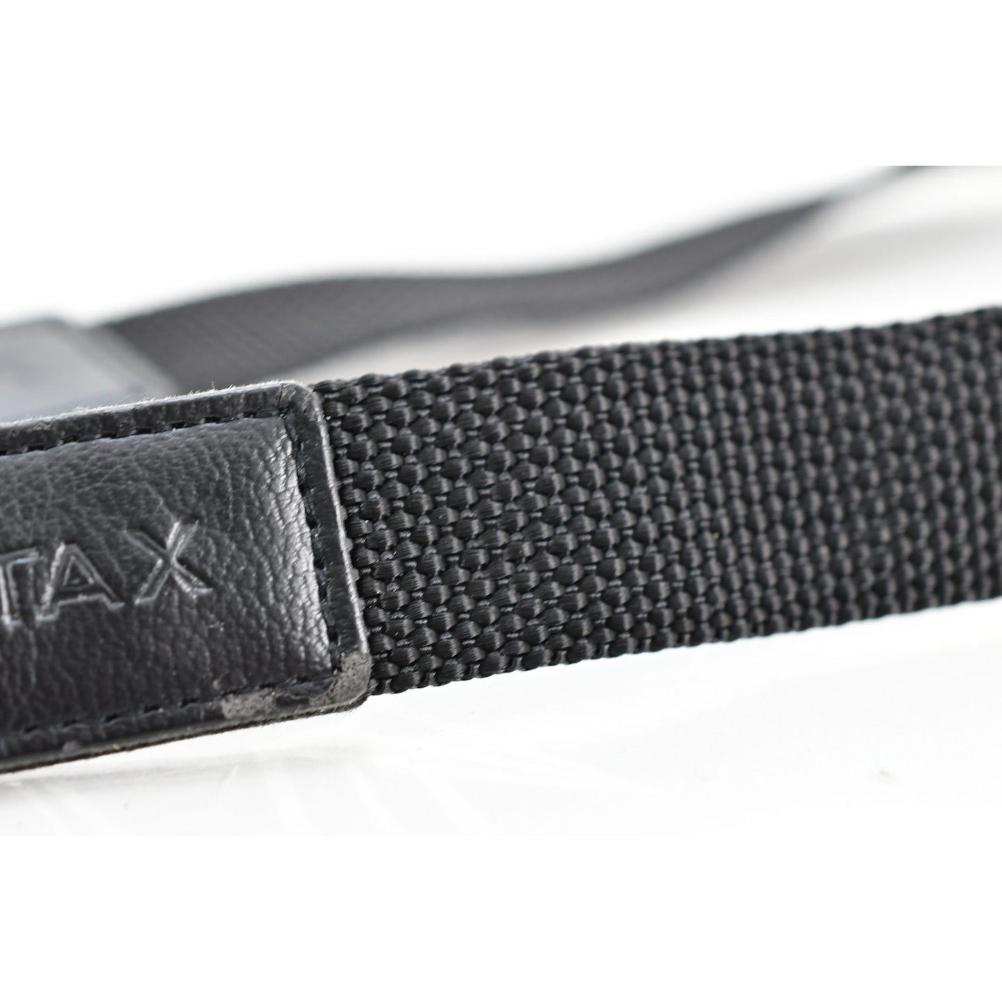 [Pre-owned] Contax Genuine Camera Neck Strap Black Nylon 0.98in (2.5cm) — Near MINT — Japan #2235