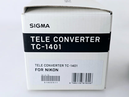 [Pre-owned] Sigma TC-1401 Tele Converter 1.4x for Nikon F Mount — Near MINT+++ — Japan #5194