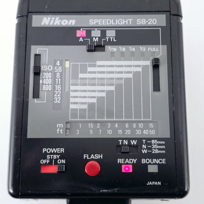 [Pre-owned] Nikon Speedlight SB-20 Shoe Mount Flash — Excellent+++++ — Japan #5493