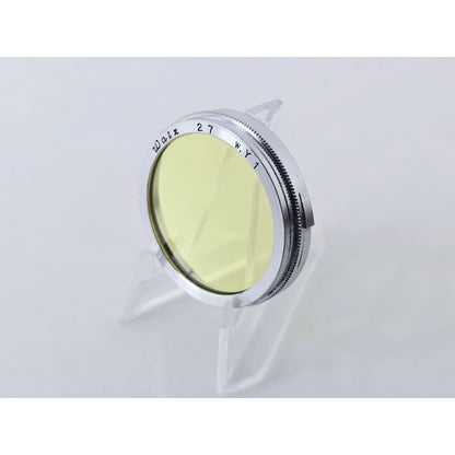 [Pre-owned] Walz 27mm Metal Lens Hood w/ 27 W.Y1 Yellow Filter — Near MINT — Japan #4041