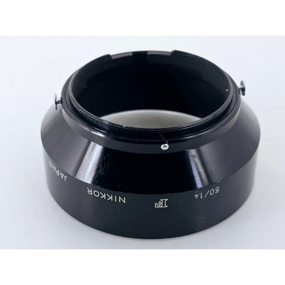 [Pre-owned] Genuine Nikon F Nikkor Metal Lens Hood for 50mm f/1.4 — Near MINT — Japan #4457