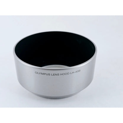 [Pre-owned] Olympus Pen LH-40B Lens Hood Silver for M.Zuiko Digital 45mm F1.8 — MINT — Japan #4088
