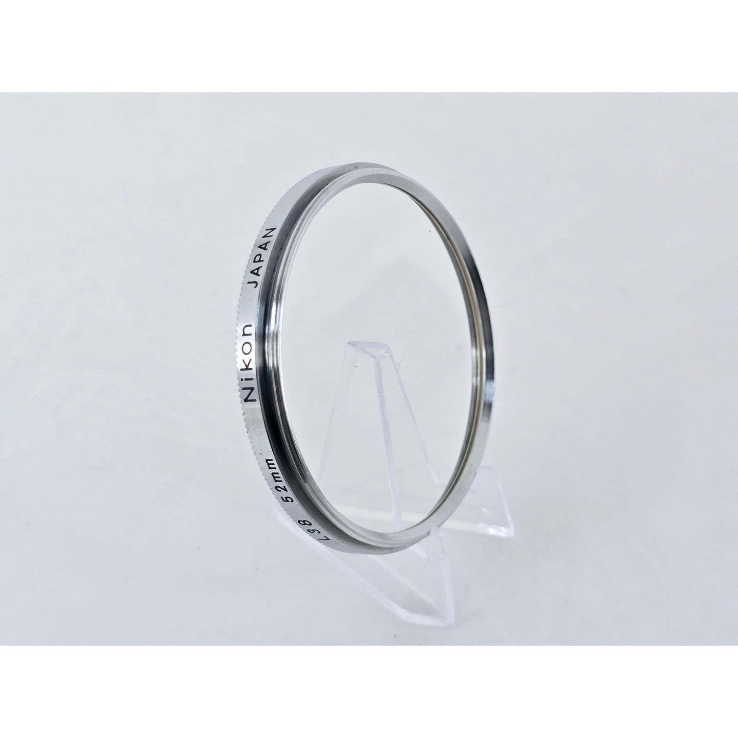 [Pre-owned] Nikon L38 52mm Chrome Frame Lens Filter — Near MINT — Japan #3690