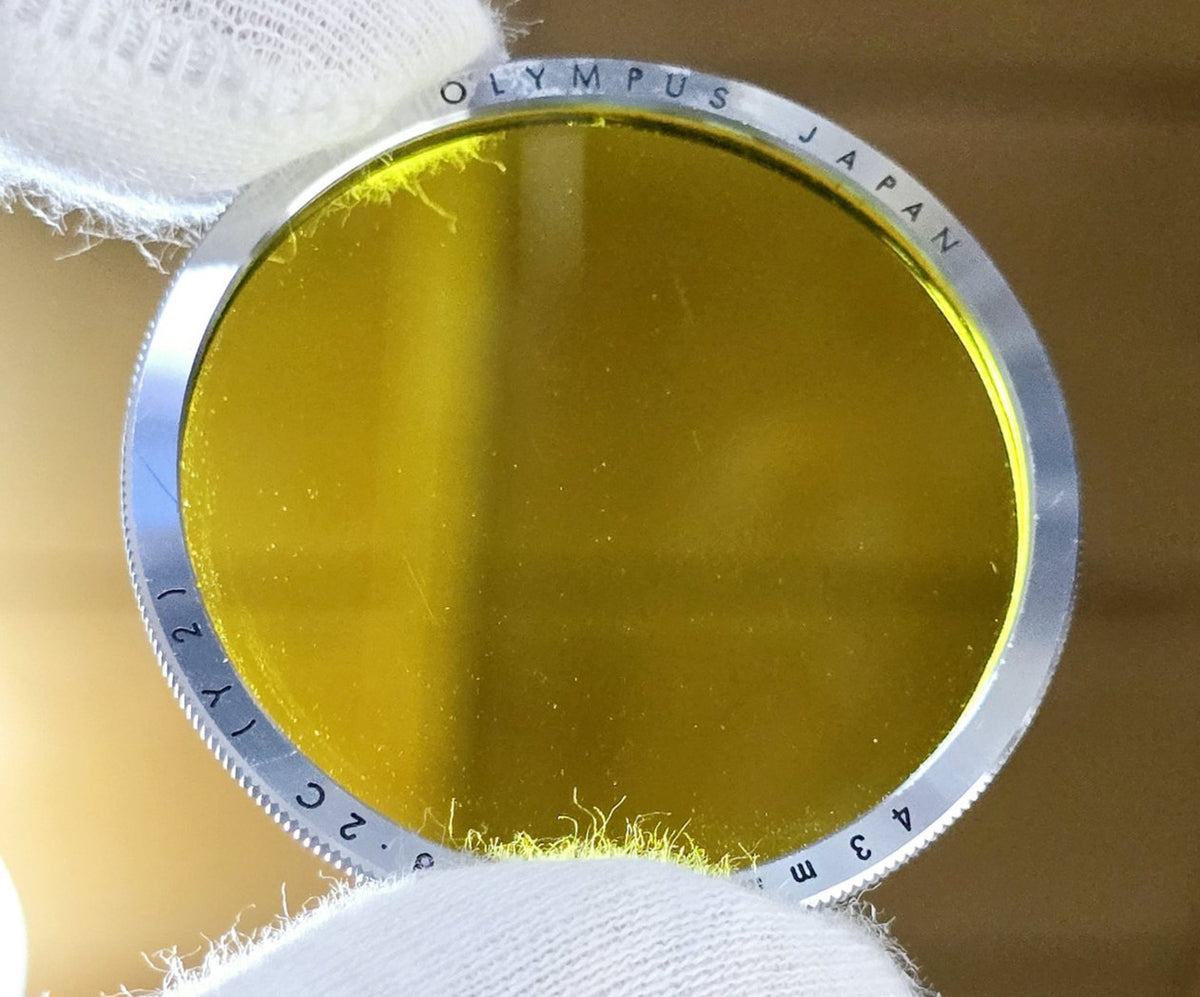 [Pre-owned] Olympus Y2 43mm SY 48.2C Yellow Lens Filter — Near Mint — Japan #5703
