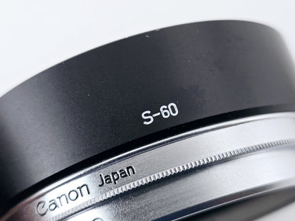 [Pre-owned] Canon Type S-60 60mm Lens Hood for FL 55mm 58mm Lenses — Near Mint — Japan #5049
