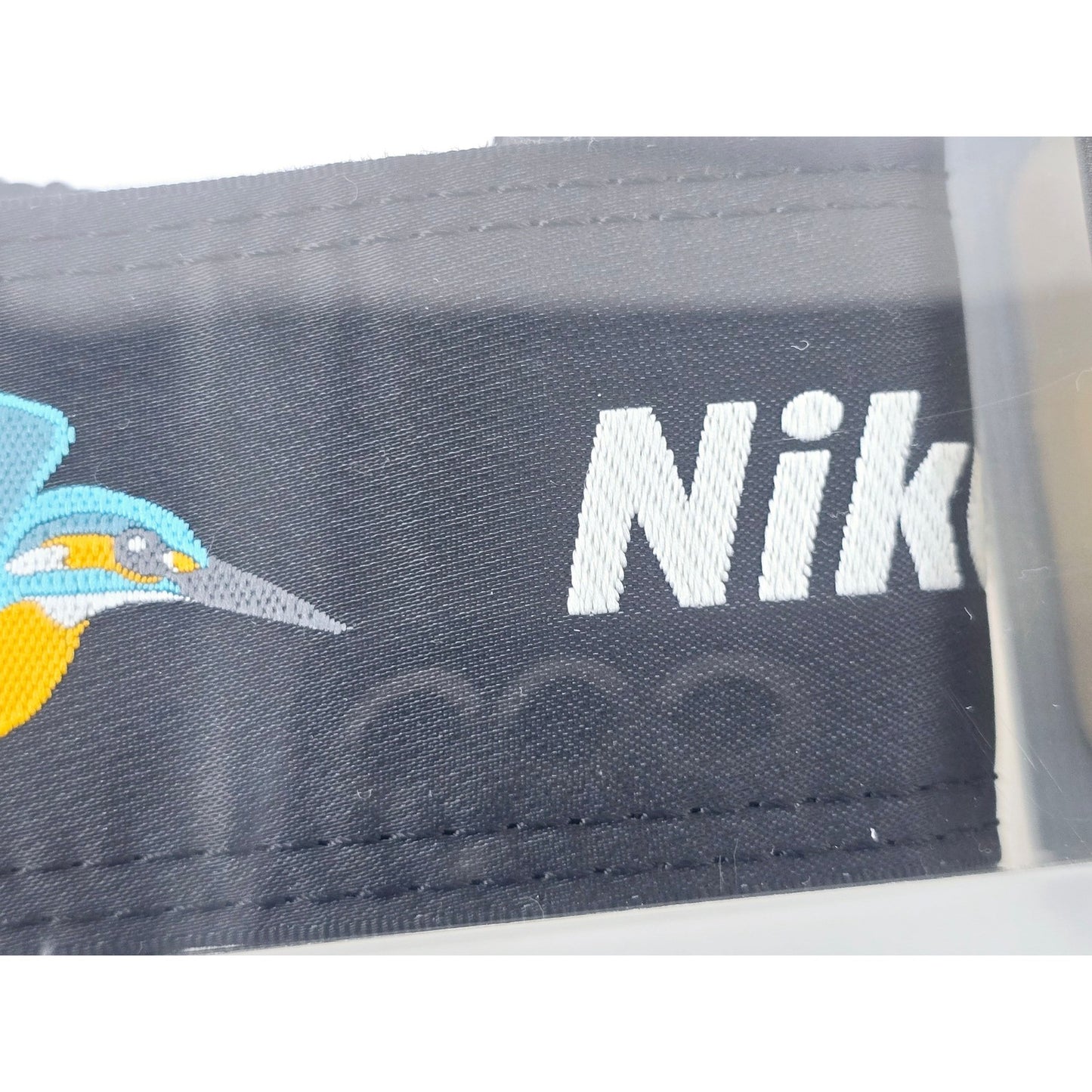 [Pre-owned] Nikon Genuine Camera Bird Strap (Wide) Kingfisher Black — Unused — Japan #5092