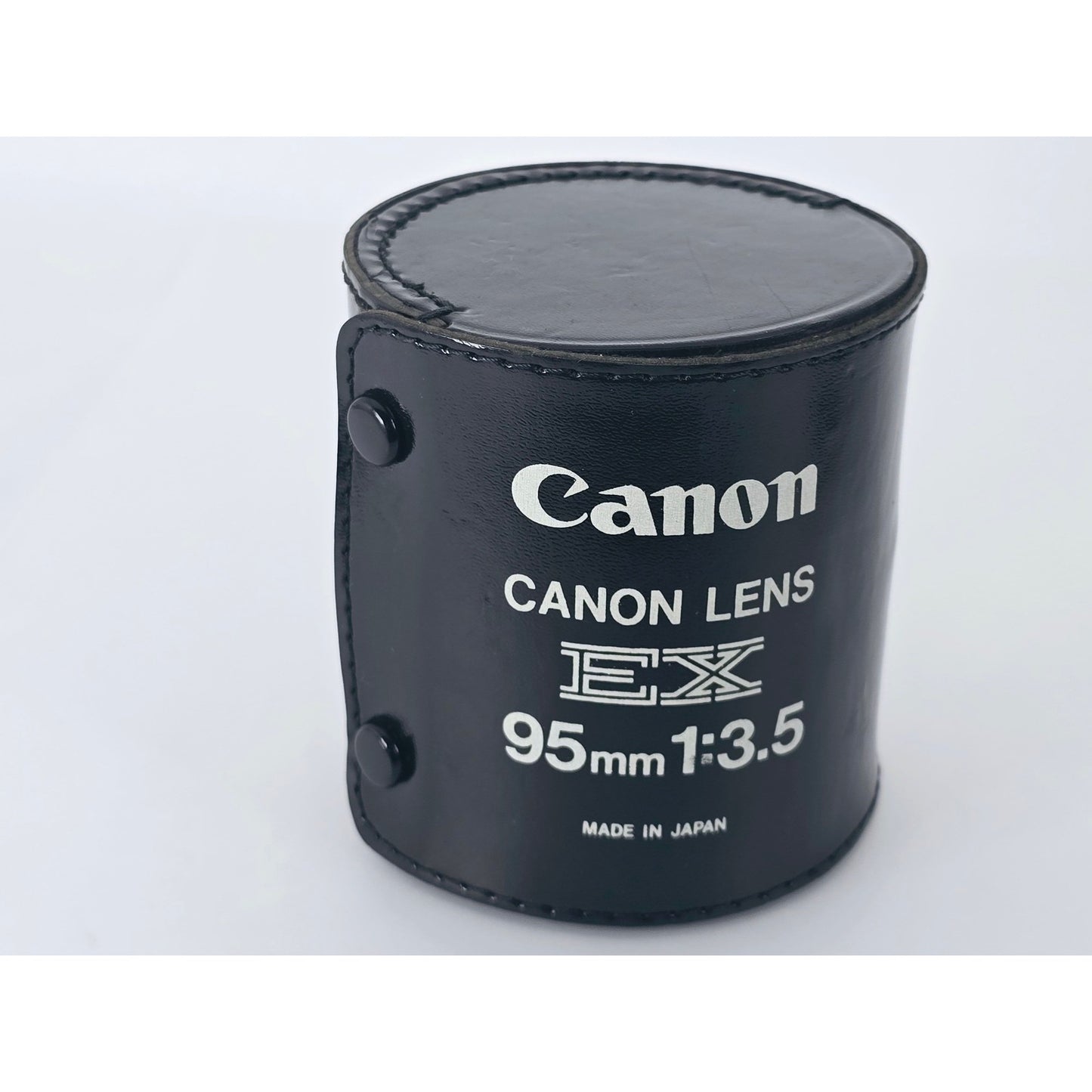 [Pre-owned] Canon EX Lens Hard Leather Case for 35/3.5 95/3.5 125/3.5 — Near MINT — Japan #4662