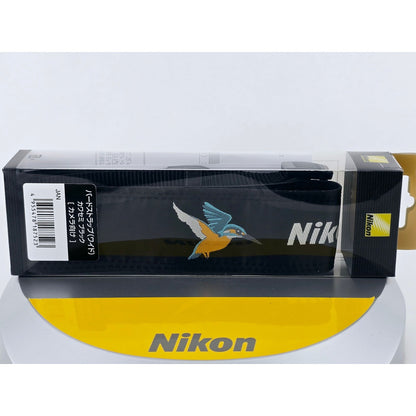 [Pre-owned] Nikon Genuine Camera Bird Strap (Wide) Kingfisher Black — Unused — Japan #5092