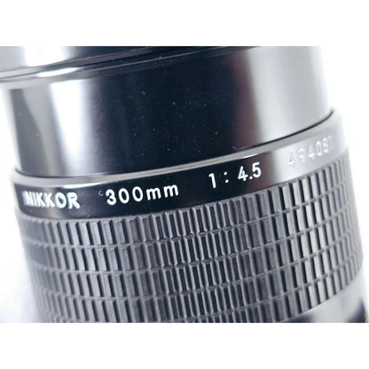 [Pre-owned] Nikon Non-Ai Nikkor 300mm F4.5 Telephoto Lens — Near MINT+++ — Japan #4370