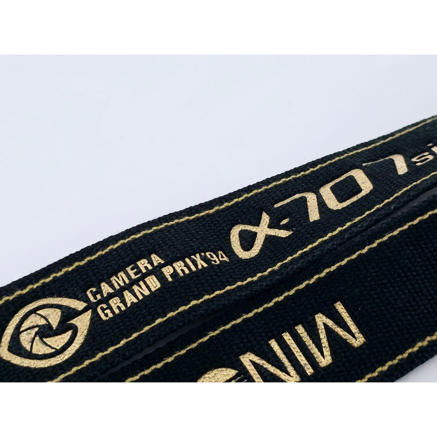[Pre-owned] Minolta Grand Prix'94 alpha 707si Camera Strap (Gold) — MINT — Japan #4973
