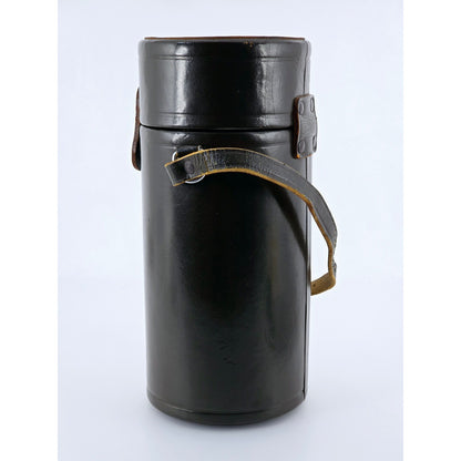 [Pre-owned] Nikon Nippon Kogaku Tokyo Leather Lens Case 6.7in x 2.8in — Near MINT — Japan #4642