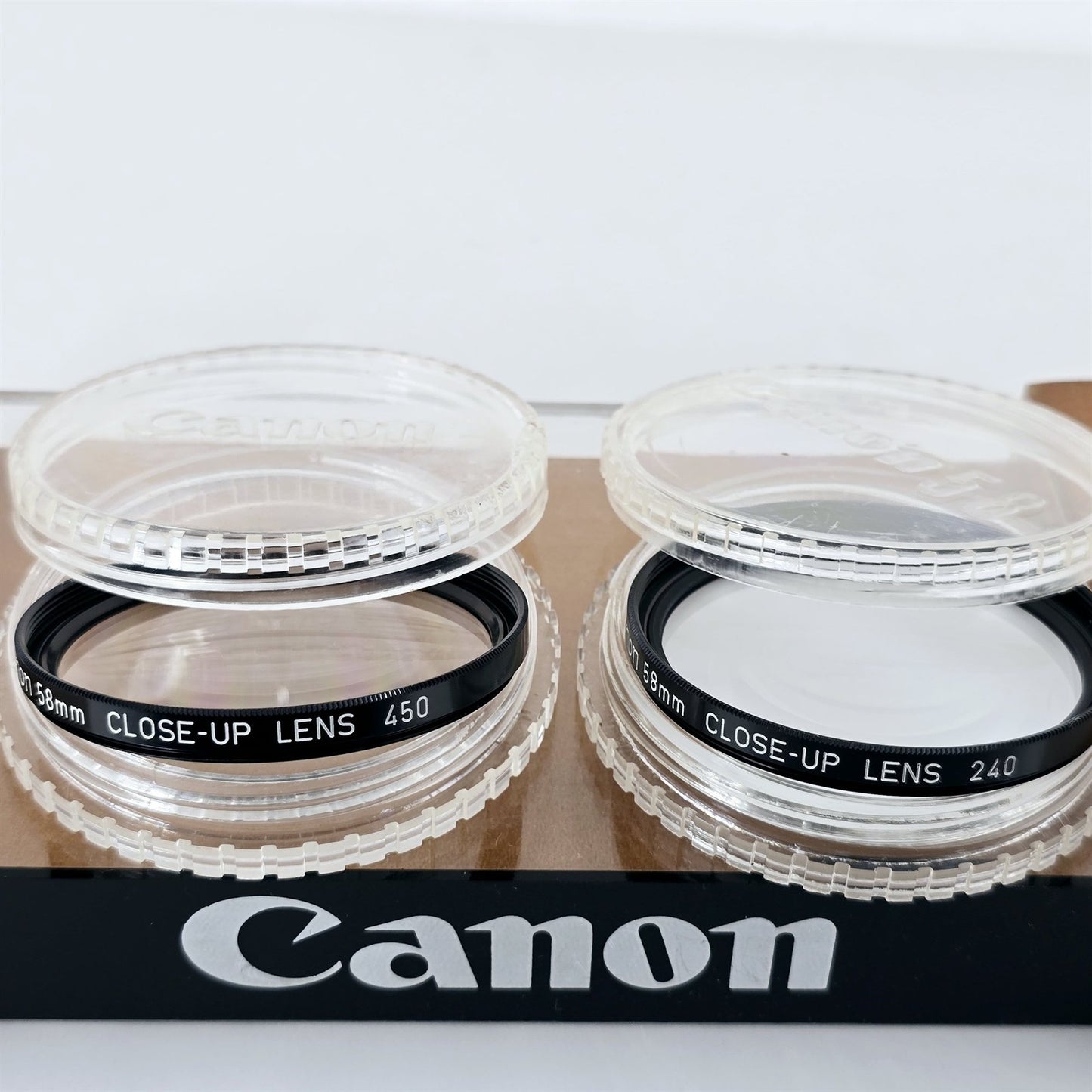 [Pre-owned] Canon 58mm Close-Up 450 / 240 Lens Filter Set (2 pcs) — Near Mint — Japan #5520