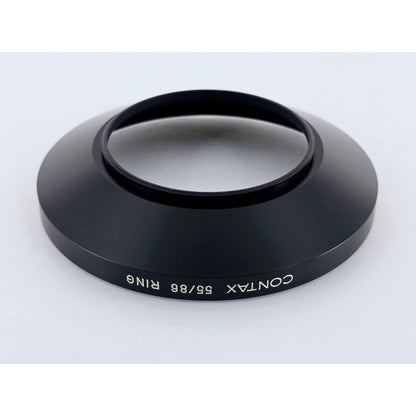 [Pre-owned] Contax 55/86 Step Up Ring Adapter Genuine Filter Hood — Unused — Japan #3954